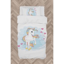 Mekta Home  Kalpli Unicorn Desenli Nevresim Takımı