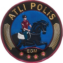 Çukurova Ütü Atlı Polis Arması 7 cm Tpu 3D Cırtlı