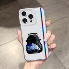 HONTINGA iPhone 16 Pro ile Uyumlu Şeffaf Kılıfı Kamera Korumali Airbag Yumuşak Silikon Telefon Kılıfı Bmw Desen K5-0255