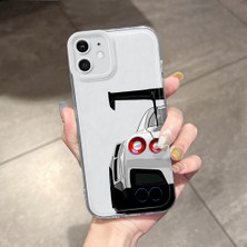 HONTINGA iPhone 12 ile Uyumlu Şeffaf Kılıfı Kamera Korumali Bmw Desen Yumuşak Silikon Telefon Kılıfı K5-0256