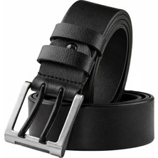 Rizzup Erkek Siyah Orijinal Deri Çift Dilli Spor Kemer – Günlük Kullanıma Uygun 2402614