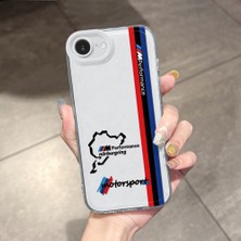 HONTINGA iPhone 16E ile Uyumlu Kılıfı Şeffaf Kamera Korumali Bmw Desen Airbag Yumuşak Silikon Telefon Kılıfı K5-0252