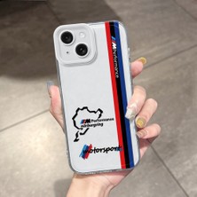 HONTINGA iPhone 15 ile Uyumlu Kılıfı Şeffaf Kamera Korumali Bmw Desen Airbag Yumuşak Silikon Telefon Kılıfı K5-0252