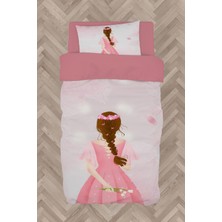 Mekta Home  Örgülü Saçlı Kız Desenli Nevresim Takımı