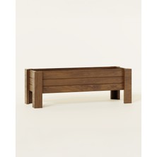 Dora Long Slim 109×39 cm Alçak Ahşap Saksı