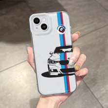 HONTINGA iPhone 14 Plus ile Uyumlu Kılıfı Şeffaf Kamera Korumali Airbag Yumuşak Silikon Telefon Kılıfı Bmw Desen K5-0253