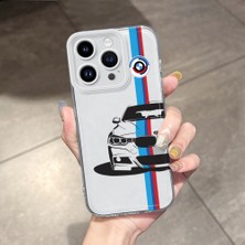 HONTINGA iPhone 14 Pro ile Uyumlu Kılıfı Şeffaf Kamera Korumali Airbag Yumuşak Silikon Telefon Kılıfı Bmw Desen K5-0253