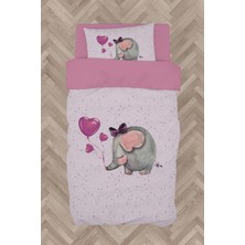 Mekta Home  Mor Fil Desenli Nevresim Takımı