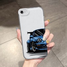 HONTINGA iPhone 7 ile Uyumlu Kılıfı Şeffaf Kamera Korumali Hayal Arabası Desen Airbag Yumuşak Silikon Telefon Kılıfı K5-0263