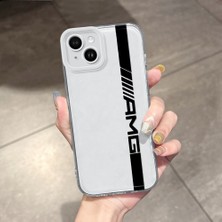 HONTINGA iPhone 14 Plus ile Uyumlu Kılıfı Şeffaf Kamera Korumali Araba Logosu Desen Airbag Yumuşak Silikon Telefon Kılıfı K5-0259
