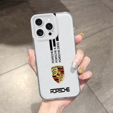 HONTINGA iPhone 15 Pro Max ile Uyumlu Kılıfı Şeffaf Kamera Korumali Araba Logosu Desen Airbag Yumuşak Silikon Telefon Kılıfı K5-0259