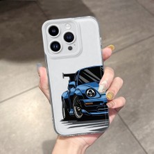 HONTINGA iPhone 15 Pro ile Uyumlu Kılıfı Şeffaf Kamera Korumali Hayal Arabası Desen Airbag Yumuşak Silikon Telefon Kılıfı K5-0263