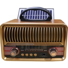 Everton RT-682  Solarlı,şarjlı Nostaljik Radyo (Bluetooth-Usb-Sd-Fm )