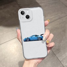 HONTINGA iPhone 13 ile Uyumlu Kılıfı Şeffaf Kamera Korumali Klasik Araba Desen Airbag Yumuşak Silikon Telefon Kılıfı K5-0261