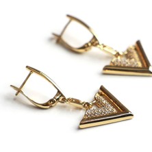 Sonche Üçgen Taşlı Küpe 8000