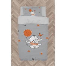 Mekta Home  Turncu Filli Balon Desenli Nevresim Takımı