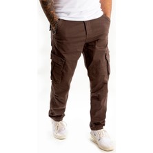 Rizzup Toprak Geniş Kesim Gabardin Kargo Pantolon – Likralı Outdoor Stil Çok Cepli Erkek Pantolon 1705421