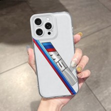 HONTINGA iPhone 15 Pro Max ile Uyumlu Kılıfı Şeffaf Kamera Korumali Bmw Desen Yumuşak Silikon Telefon Kılıfı K5-0258