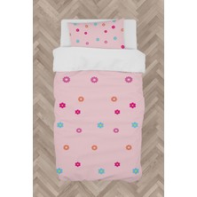 Mekta Home  Seksek ve Renkli Çiçek Desenli Nevresim Takımı