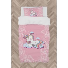 Mekta Home  Unicorn ve Seksek Desenli Nevresim Takımı