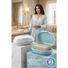 Sb Shopping Banyo Tasarımı: 2’li Sızdırmaz Kapaklı Sabunluk Seti - Hijyenik Seyahat Kutusu