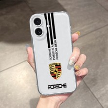 HONTINGA iPhone 16 ile Uyumlu Kılıfı Şeffaf Kamera Korumali Araba Logosu Desen Airbag Yumuşak Silikon Telefon Kılıfı K5-0259