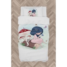 Mekta Home  Mantar ve Prenses Kız Desenli Nevresim Takımı