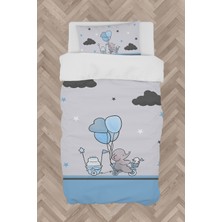 Mekta Home  Bisikletli Fil Desenli Nevresim Takımı