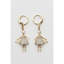 Sonche Kadın Figürlü Taşlı Küpe 9010