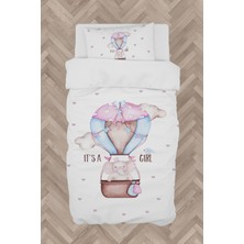 Mekta Home  Pembe Uçan Balon Desenli Nevresim Takımı