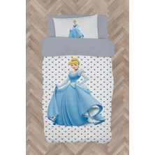 Mekta Home  Puantiyeli Prenses Kız Desenli Nevresim Takımı