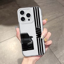 HONTINGA iPhone 16 Pro ile Uyumlu Şeffaf Kılıfı Kamera Korumali Bmw Desen Yumuşak Silikon Telefon Kılıfı K5-0256