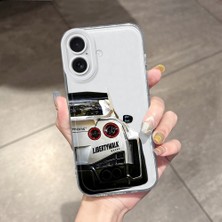HONTINGA iPhone 16 ile Uyumlu Kılıfı Şeffaf Kamera Korumali Hayal Arabası Desen Airbag Yumuşak Silikon Telefon Kılıfı K5-0263