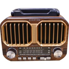 Everton RT-679  Bluetooth-Usb-Sd-Fm Şarjlı Solarlı  Nostaljik Radyo
