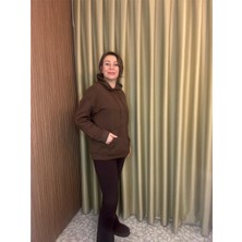 Sweatshirt Kapşonlu Sırt Desenli