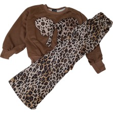 MG Mini Giyim Ispanyol Paça Leopar Takım Kız Çocuk