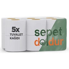 Sepet Doldur Mini Jumbo Tuvalet Kağıdı Içten Çekmeli - 5 Adet
