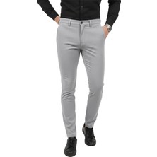 Rizzup Erkek Gri Modern Fit Likralı Kumaş Pantolon Günlük & Ofis Kullanımı 2602020