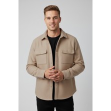 Rizzup Erkek Vizon Premium Kaşe Ceket – Şık, Modern ve Sıcak Tutan Tasarım Ceket Mont 2500559