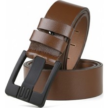 Rizzup Açık Kahve %100 Hakiki Deri Erkek Kemer | Siyah Tokalı | Kalın Dilli | Kısaltılabilir | Yerli Üretim 2502655