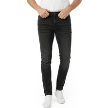 Rizzup Antrasit Likralı Dar Kesim Taşlanmış Kot Pantolon Günlük & Şehir Stili Erkek Jean 2608325