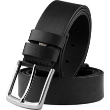 Rizzup Erkek Siyah Düz Sade Suni Deri Kemer – Günlük & Spor Kemer 2602658