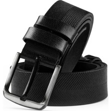 Rizzup Siyah %100 Hakiki Deri Spor Kemer Kısaltılabilir Tokalı Kemer 2602670