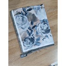 Madame Polo Büyük Çiçek Desenli Şal Haki