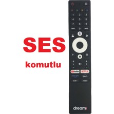 Ata Elektronik Orjinal - ( Ses Komutlu ) - Dreamstar Google Orjinal Logolu LCD Tv Kumanda Dream Star Orj.