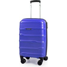 Polo&sky Azra Model Çivit Pp Polipropilen Kırılmaz Kabin Boy Valiz Bavul