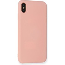 Renklime Newface iPhone x Kılıf Nano Içi Kadife Silikon - Pudra