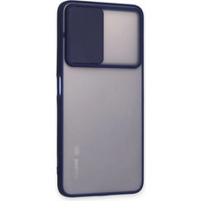 Renklime Newface Xiaomi Redmi Note 11T Kılıf Palm Buzlu Kamera Sürgülü Silikon - Lacivert