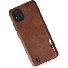 Renklime Newface Realme C11 2021 Kılıf Loop Deri Silikon - Kahverengi