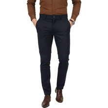 Rizzup Erkek Koyu Lacivert Modern Fit Likralı Kumaş Pantolon Günlük & Ofis Kullanımı 2602020